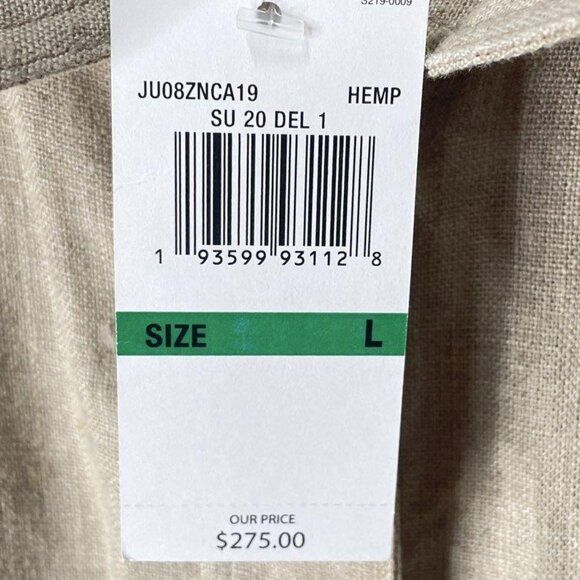 NWT MICHAEL Michael Kors NEW Linen Coveralls Jumpsuit In Light Tan/Hemp Size L - Picture 8 of 14